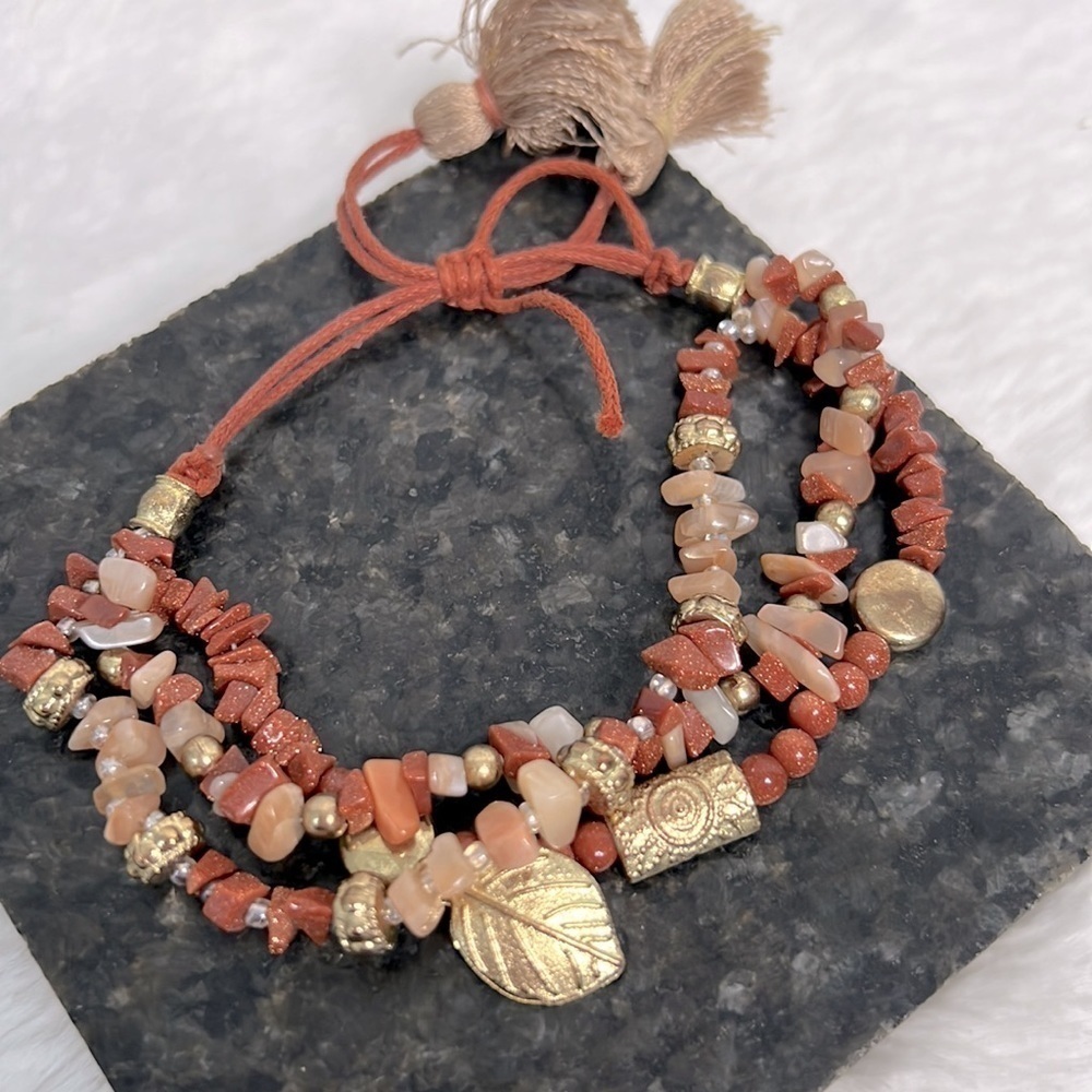 Adjustable bead boho bracelet - Picture 1 of 4